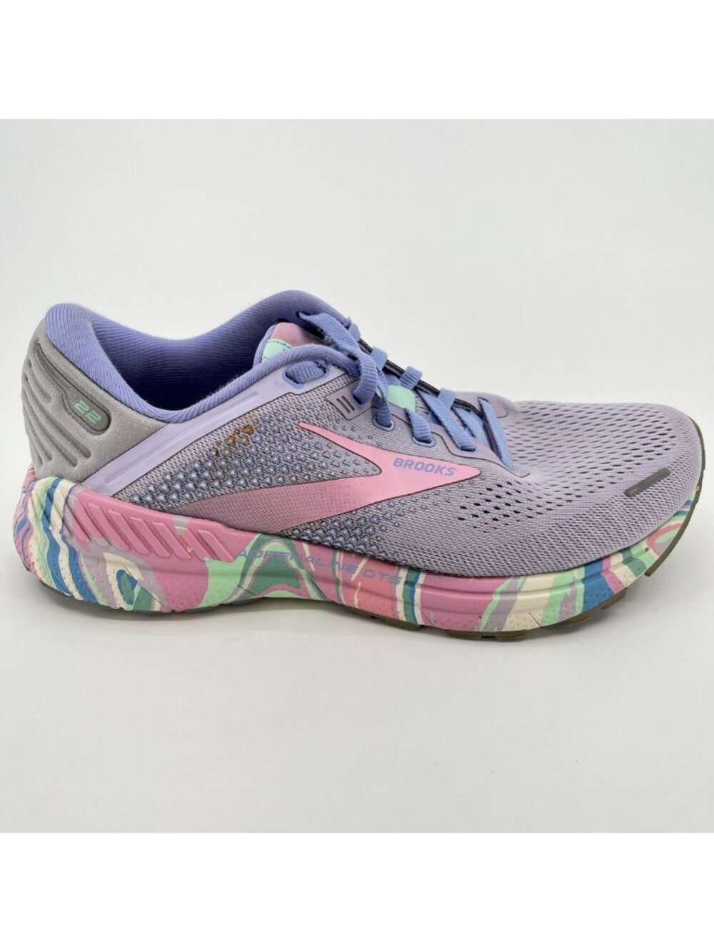 Brooks Adrenaline GTS 22 Womens Size 9 Purple Pink Blue Running Shoes Sneakers